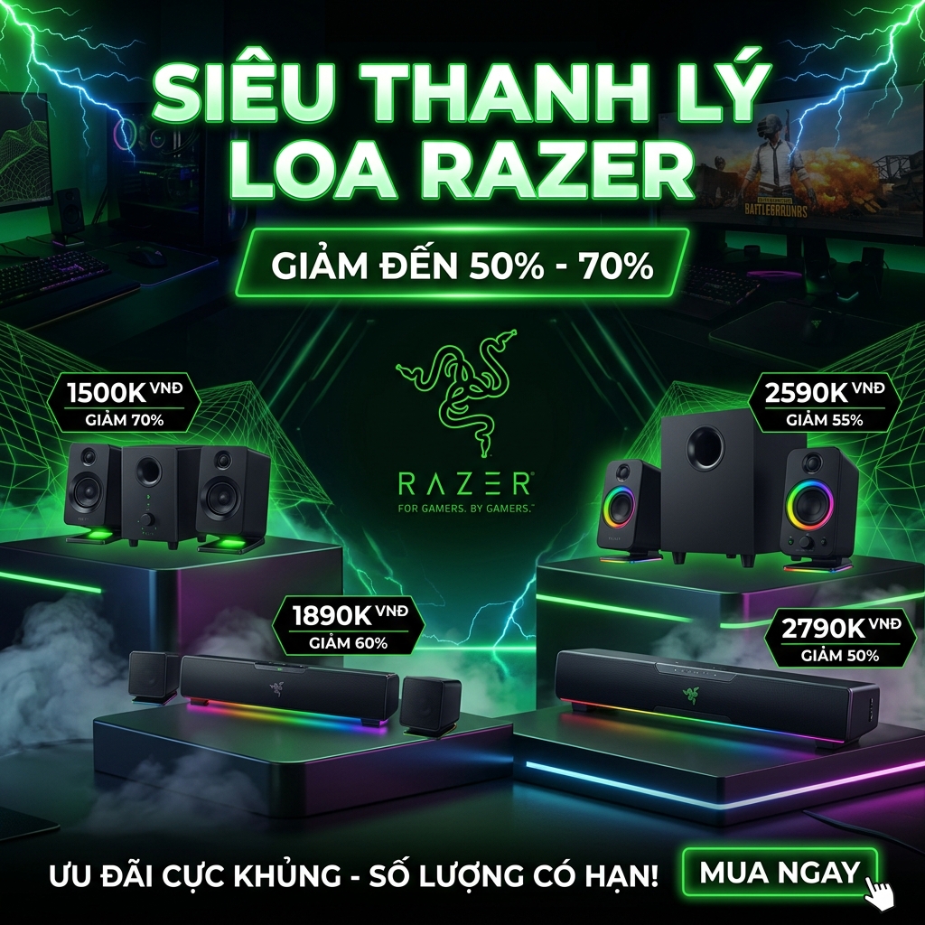 Siêu thanh lý loa Razer