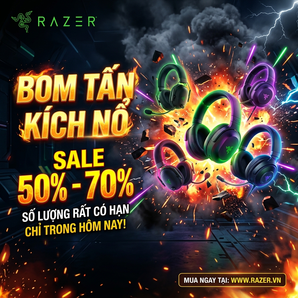 Xả hàng tai nghe Razer